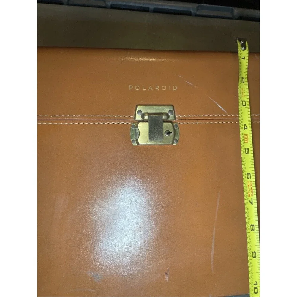 Vintage Polaroid Hard Leather Compartment Carrying Case Bag Model 309 Brown